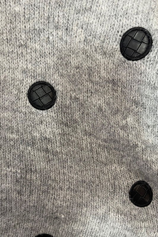 Polka Dot Knit Grey