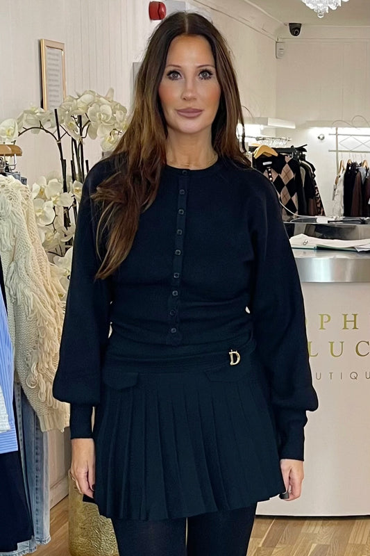 Pleated Mini Skirt Black
