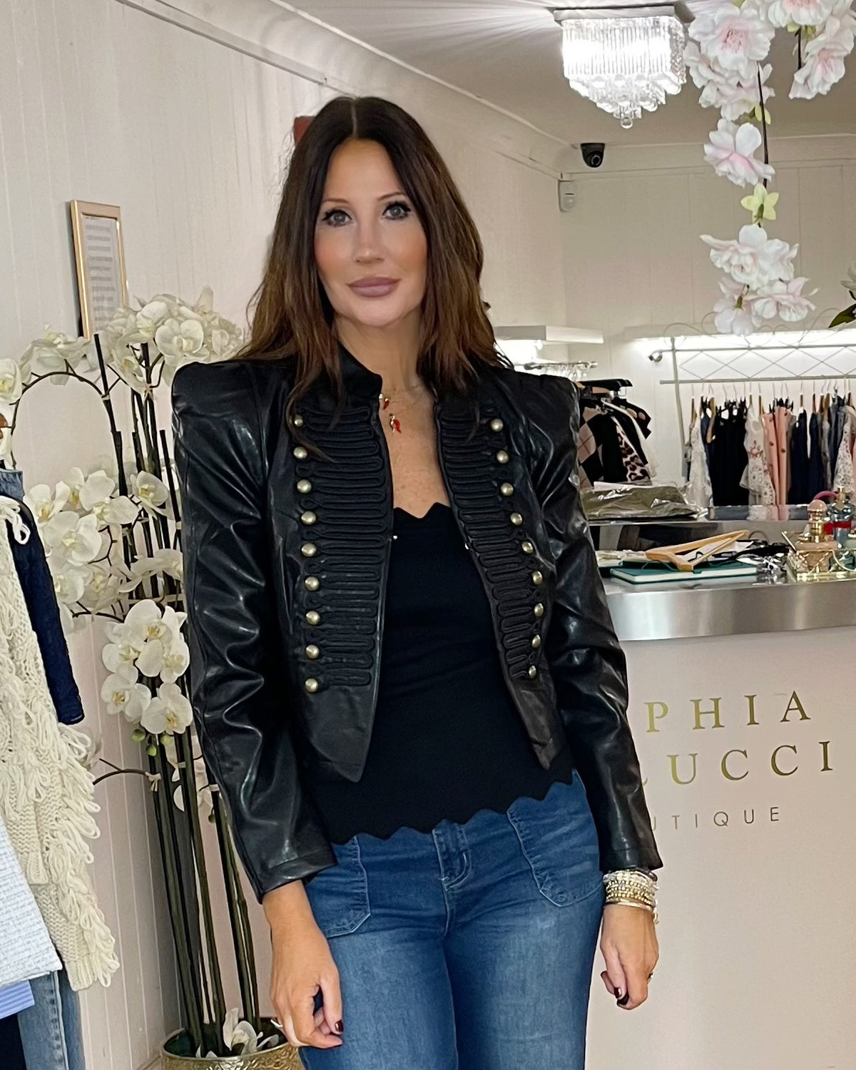 Leather Look Jacket Black