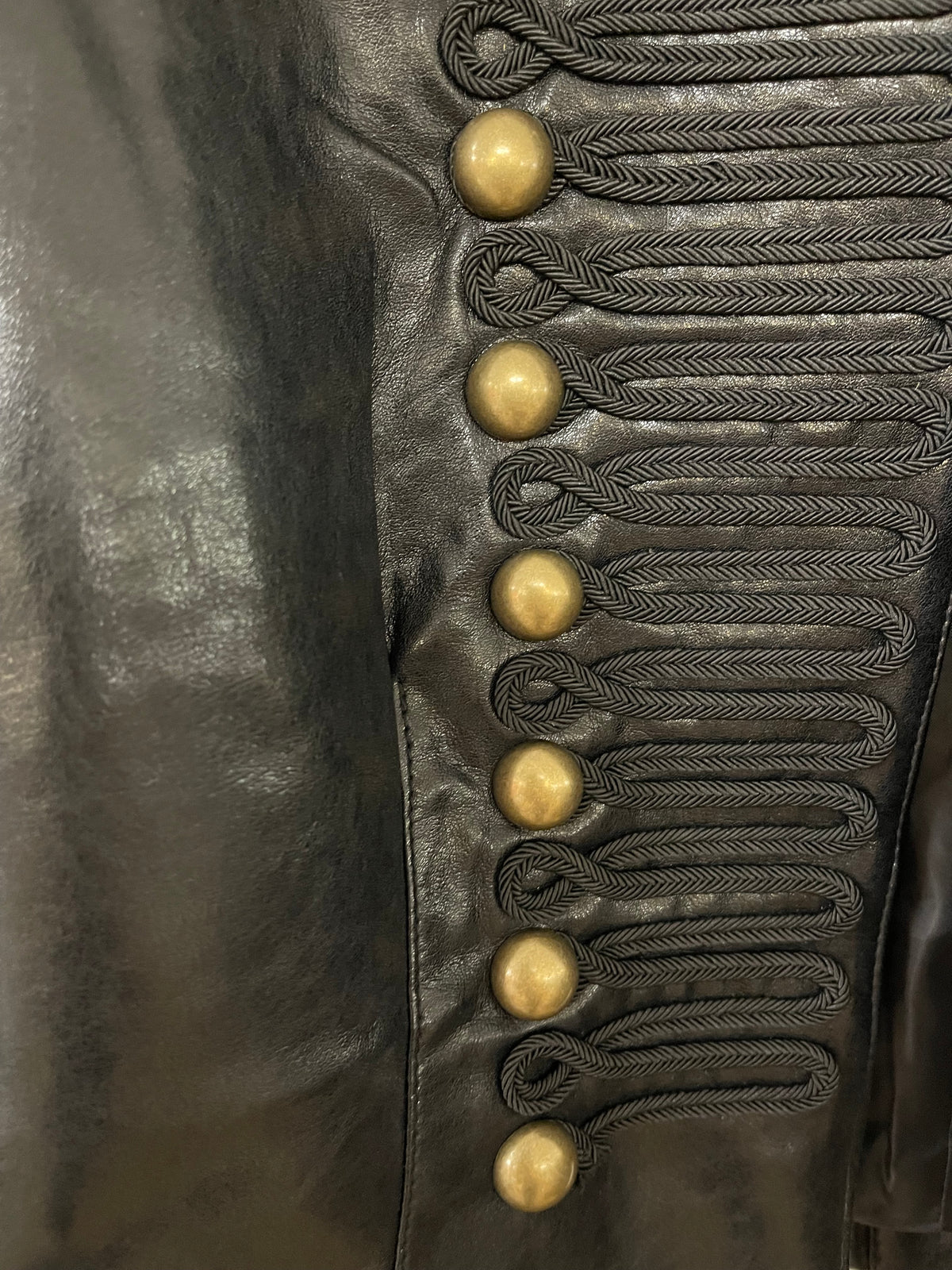 Leather Look Jacket Black