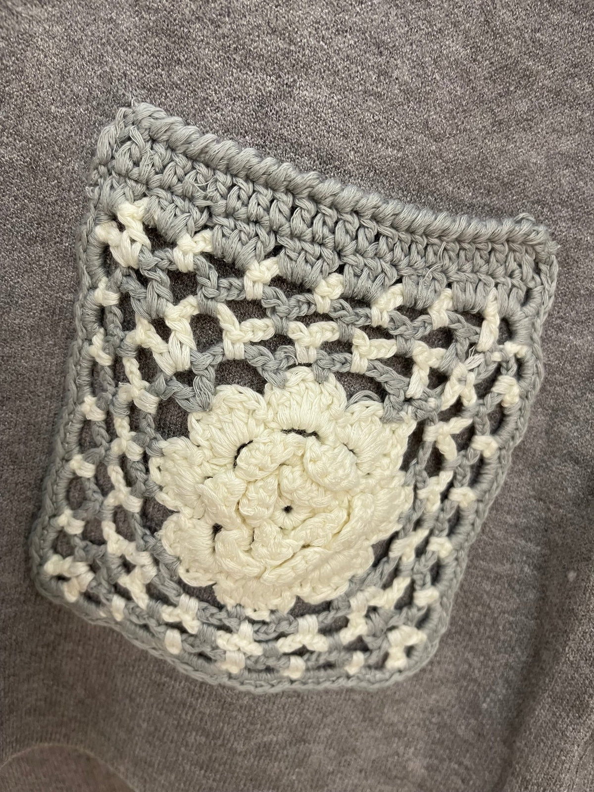 Crochet Cardigan Grey - Sophia Palucci