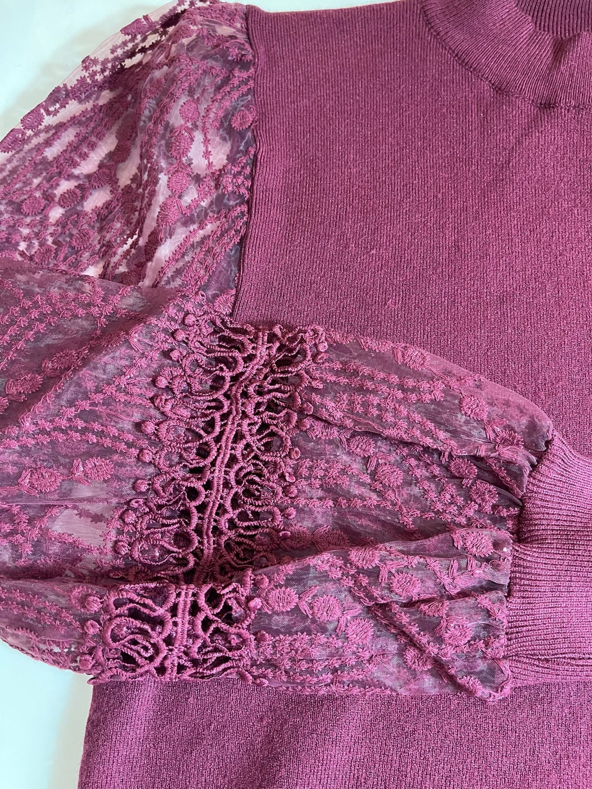 Lace Jumper Berry - Sophia Palucci