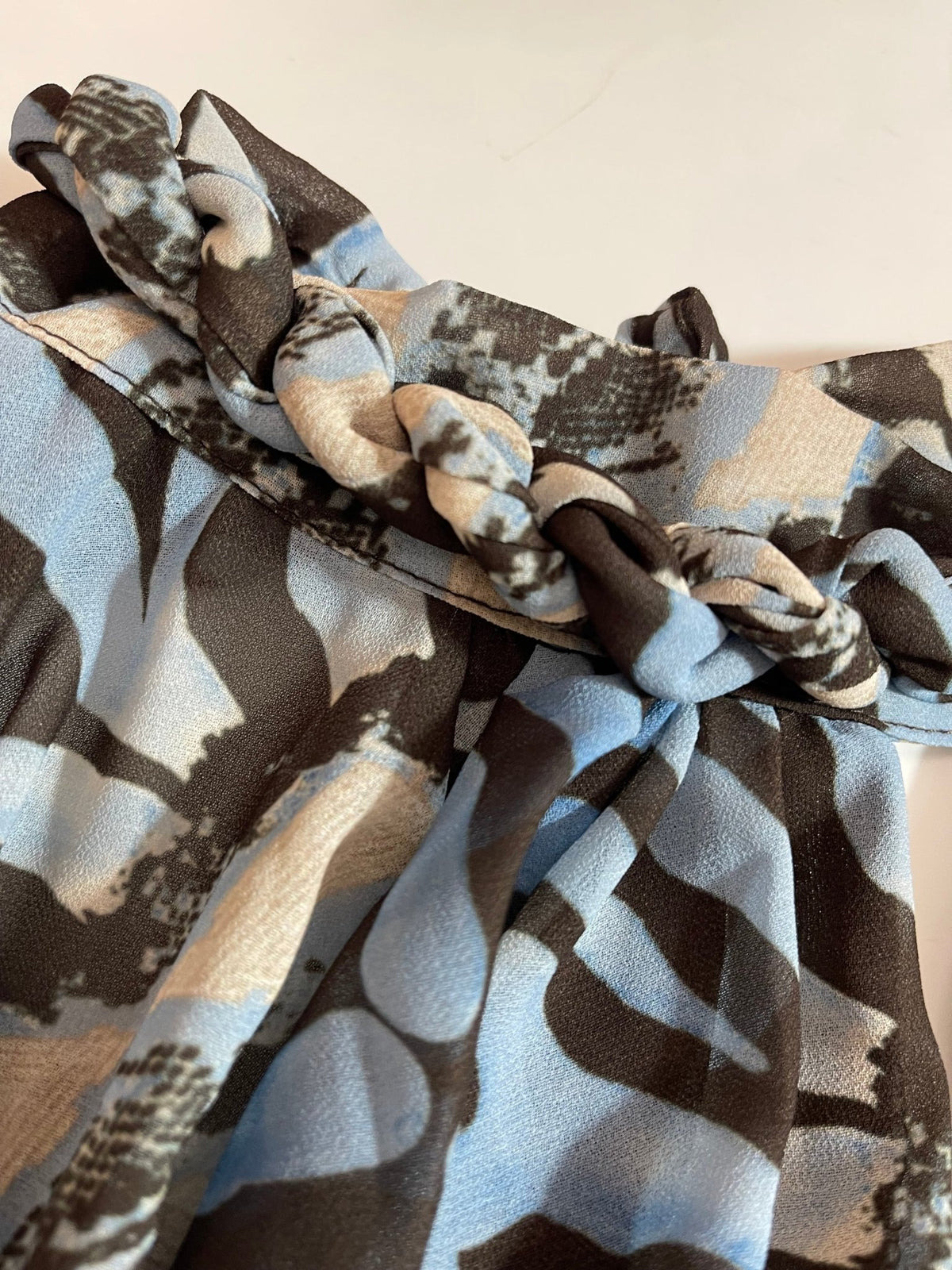 Print Plaited Blouse Blue - Sophia Palucci